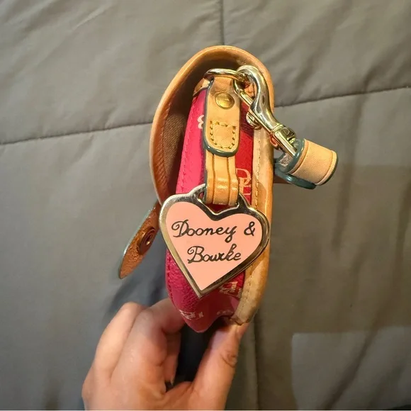 Dooney & Bourke Pink Monogrammed Wristlet - Picture 2 of 9